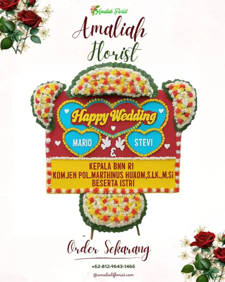 Papan Bunga Pernikahan Srondol Kulon